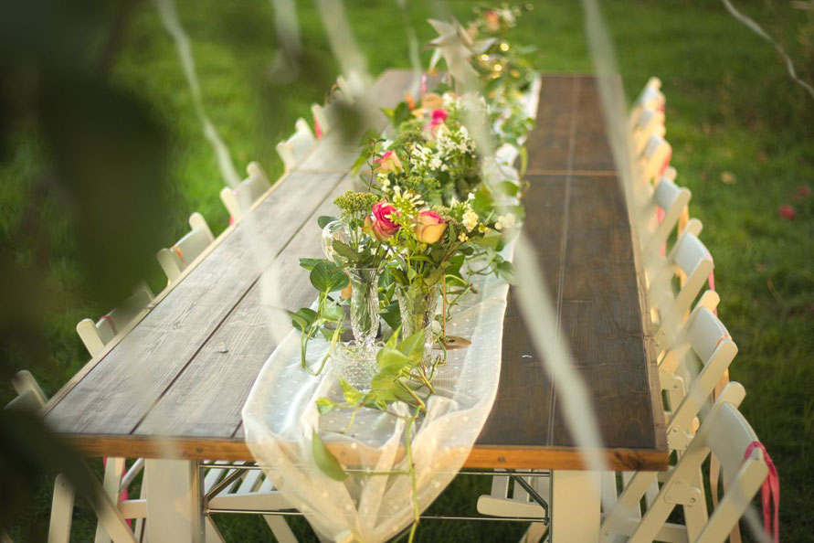 Gartenhochzeit, Landhaus, Vintage, Tischverleih, Stuhlverleih, Korschenbroich, NRW